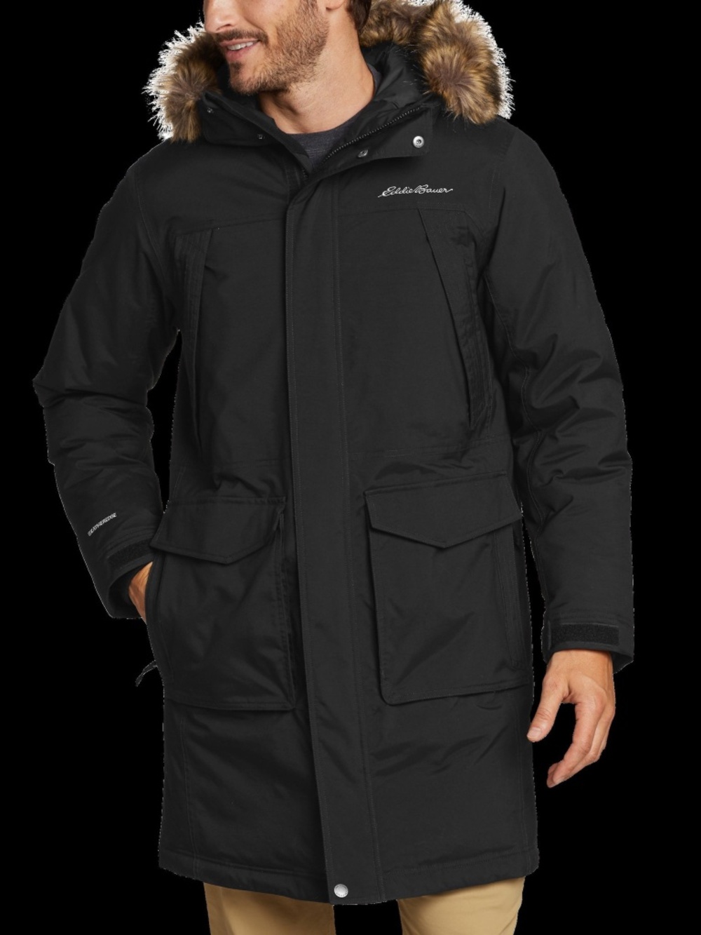 Men's Superior Down Waterproof Hooded Stadium Coat